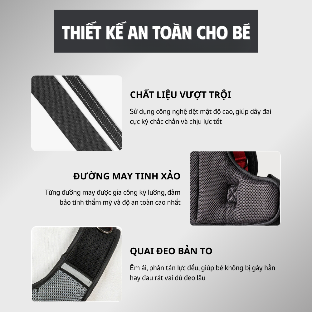 Đai an toàn xe máy RS5 khoá inox cao cấp, dây đai 2 tầng chống ngã - Ảnh 6