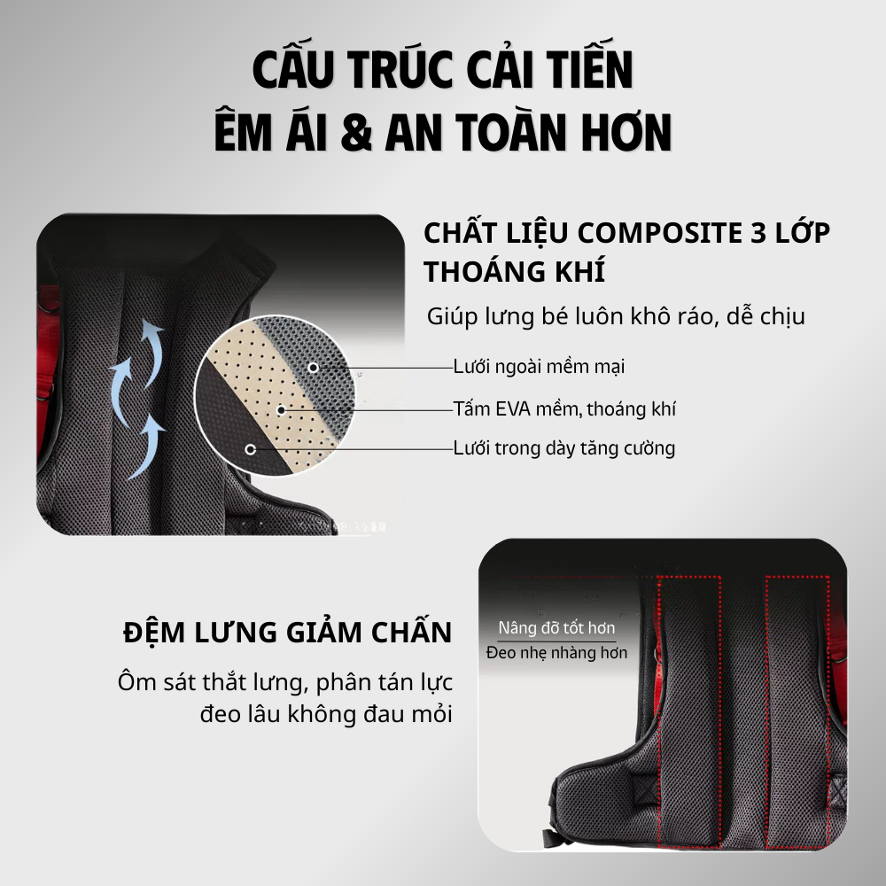 Đai an toàn xe máy RS5 khoá inox cao cấp, dây đai 2 tầng chống ngã - Ảnh 5