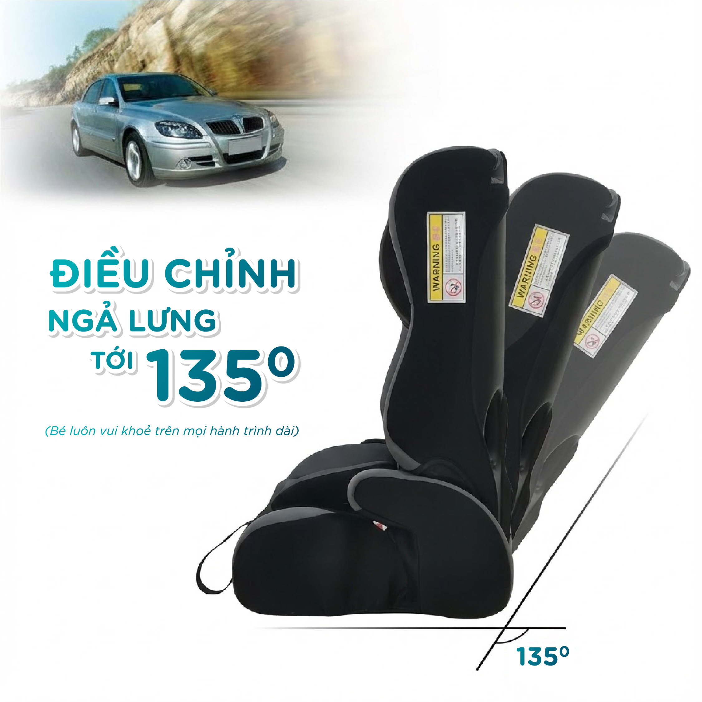 Ghế ngồi ô tô cho bé Miuna MI300pro đạt chuẩn Châu Âu ECE R44 (từ 9m-12y) - Ảnh 4