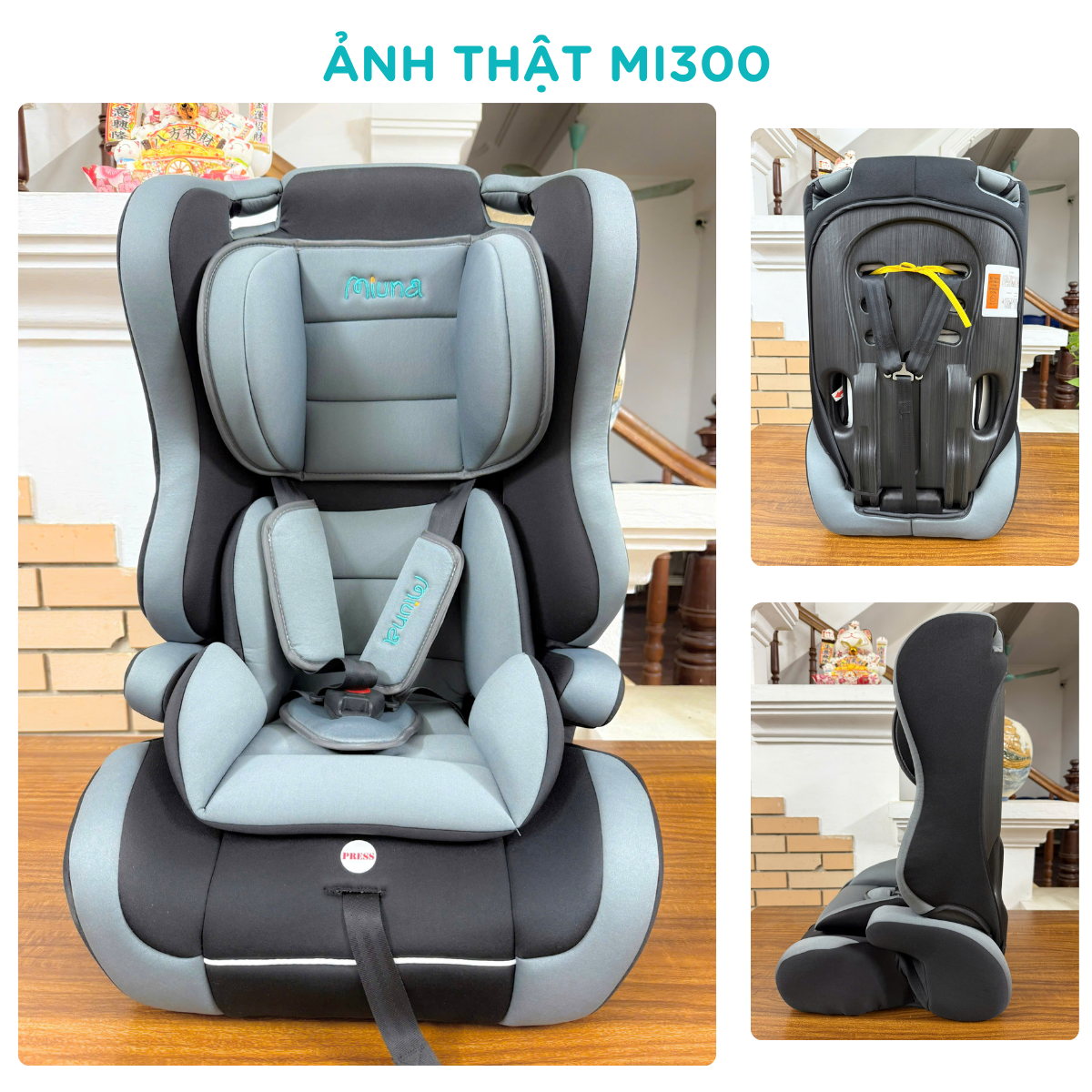 Ghế ngồi ô tô cho bé Miuna MI300 đạt chuẩn ECE R44 (cho bé từ 9m-12y) - Ảnh 12