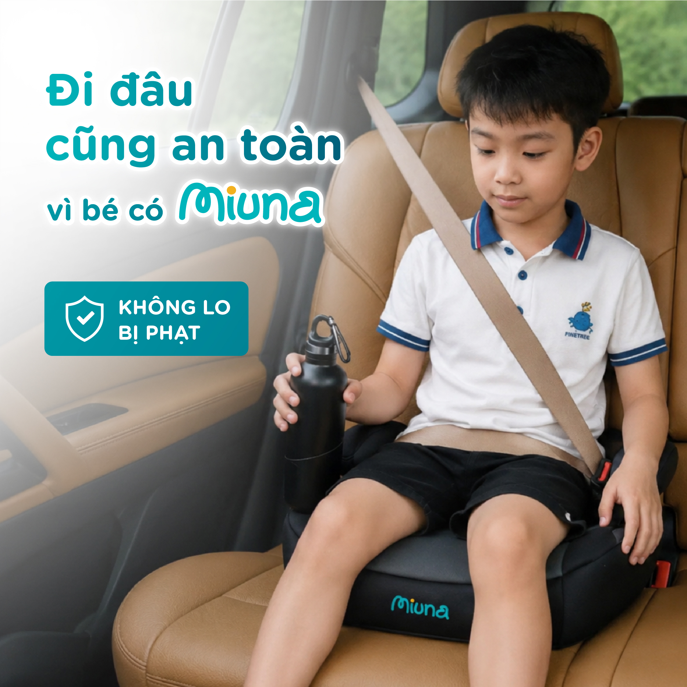 Đệm nâng ghế ô tô trẻ em Booster Seat MIUNA HF06, có isofix (6-12 tuổi) - Ảnh 10